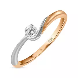 Золотое кольцо c бриллиантом