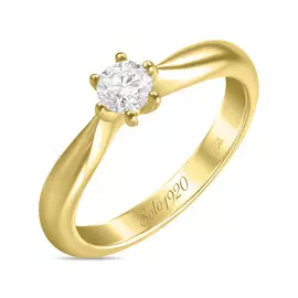 Золотое кольцо c бриллиантом