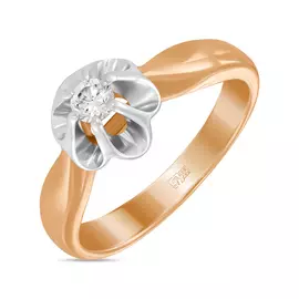 Золотое кольцо c бриллиантом