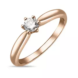 Золотое кольцо c бриллиантом