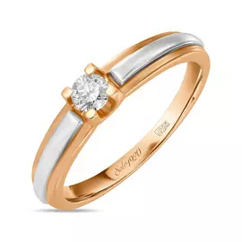 Золотое кольцо c бриллиантом