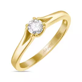 Золотое кольцо c бриллиантом