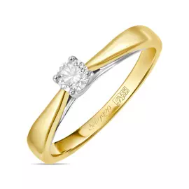 Золотое кольцо c бриллиантом