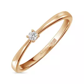 Золотое кольцо c бриллиантом