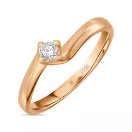 Золотое кольцо c бриллиантом
