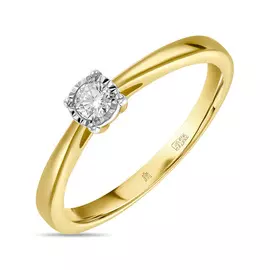 Золотое кольцо c бриллиантом