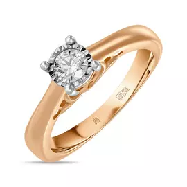 Золотое кольцо c бриллиантом