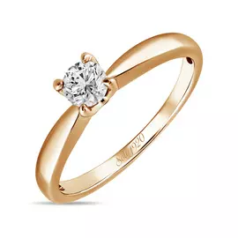 Золотое кольцо c бриллиантом