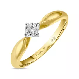 Золотое кольцо c бриллиантом