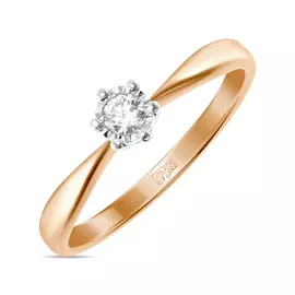 Золотое Кольцо c бриллиантом
