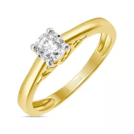 Золотое кольцо c бриллиантом