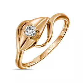 Золотое кольцо c бриллиантом