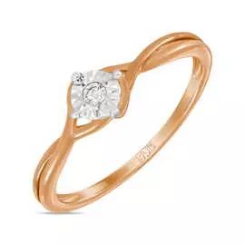Золотое кольцо c бриллиантом