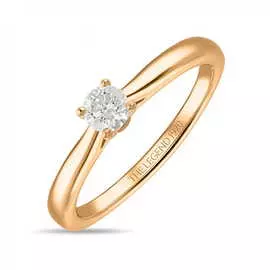 Золотое кольцо c бриллиантом