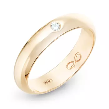 Золотое кольцо c бриллиантом