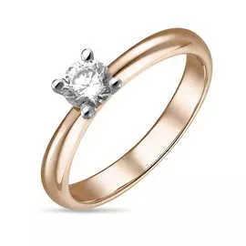 Золотое кольцо c бриллиантом