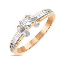 Золотое кольцо c бриллиантом