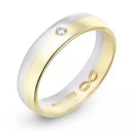 Золотое кольцо c бриллиантом