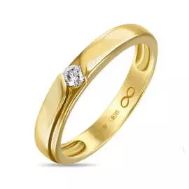 Золотое кольцо c бриллиантом