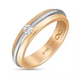 Золотое кольцо c бриллиантом
