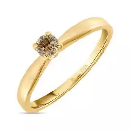 Золотое кольцо c бриллиантом