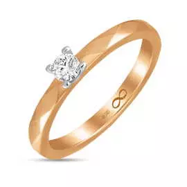 Золотое кольцо c бриллиантом