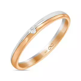 Золотое кольцо c бриллиантом