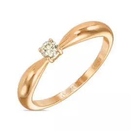 Золотое кольцо c бриллиантом