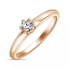 Золотое кольцо c бриллиантом