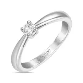 Золотое кольцо c бриллиантом