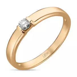 Золотое кольцо c бриллиантом