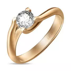 Золотое кольцо c бриллиантом