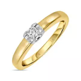 Золотое кольцо c бриллиантом