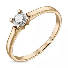 Золотое кольцо c бриллиантом