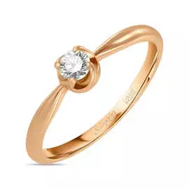 Золотое кольцо c бриллиантом