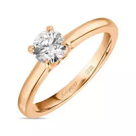 Золотое кольцо c бриллиантом