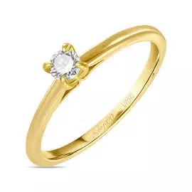 Золотое кольцо c бриллиантом