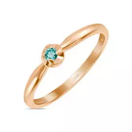 Золотое кольцо c бриллиантом