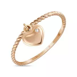 Золотое кольцо c бриллиантом