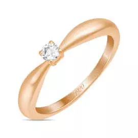 Золотое кольцо c бриллиантом