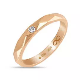 Золотое кольцо c бриллиантом