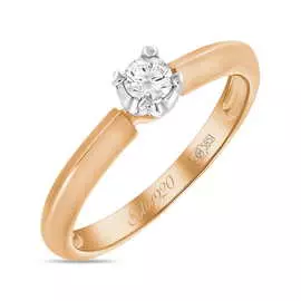 Золотое кольцо c бриллиантом