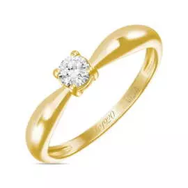 Золотое кольцо c бриллиантом