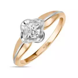 Золотое кольцо c бриллиантом