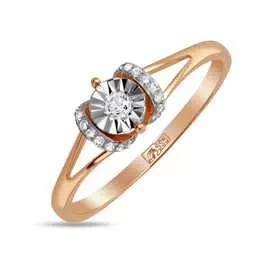 Золотое кольцо c бриллиантами