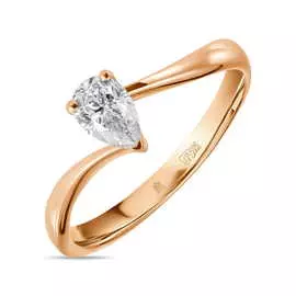 Золотое кольцо c бриллиантом