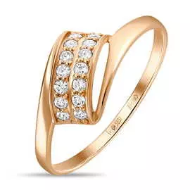 Золотое кольцо c фианитами