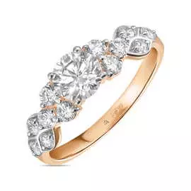 Золотое кольцо c фианитами