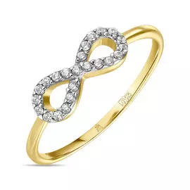 Золотое кольцо c фианитами