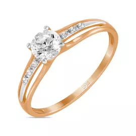 Золотое кольцо c фианитами